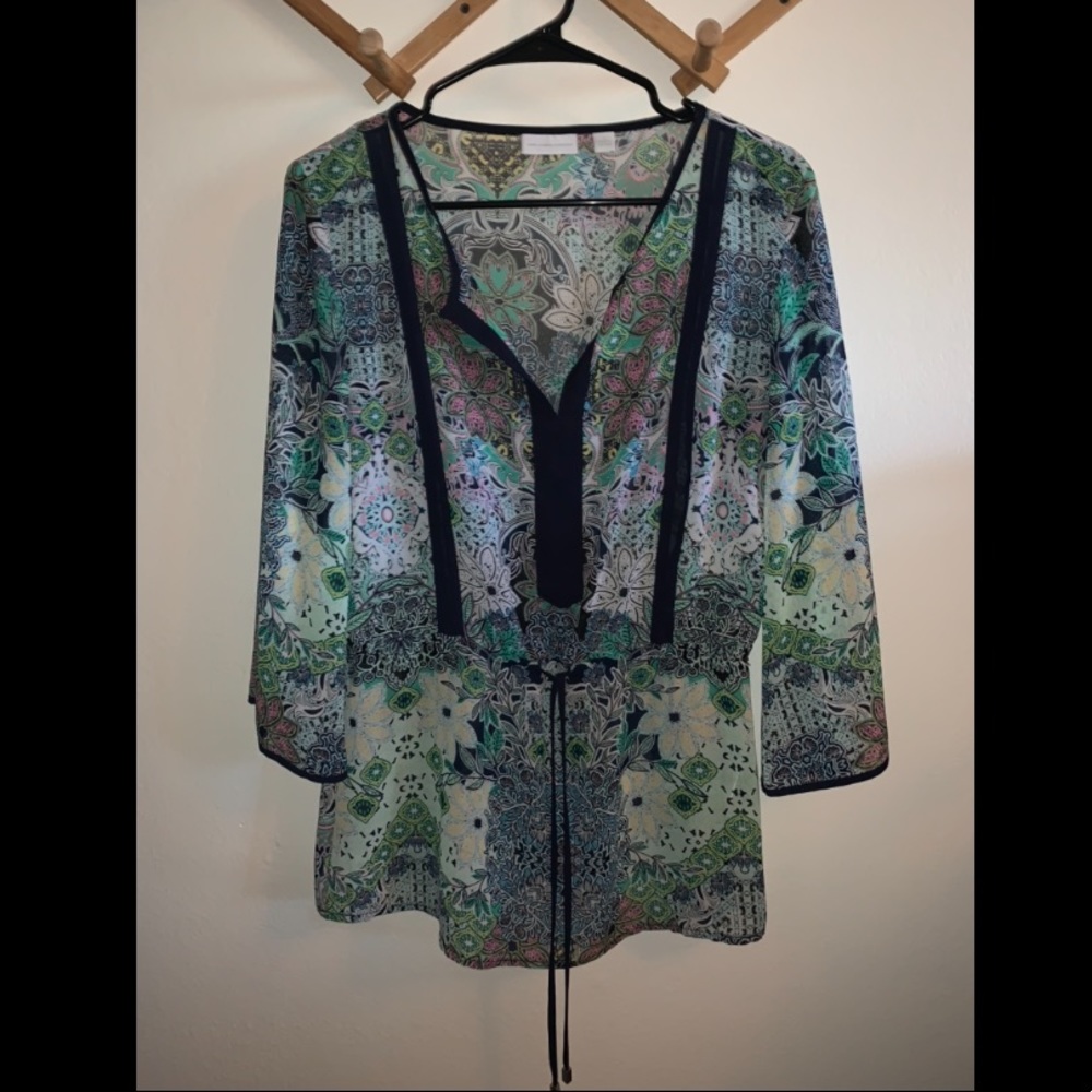 Floral and paisley bohemian top